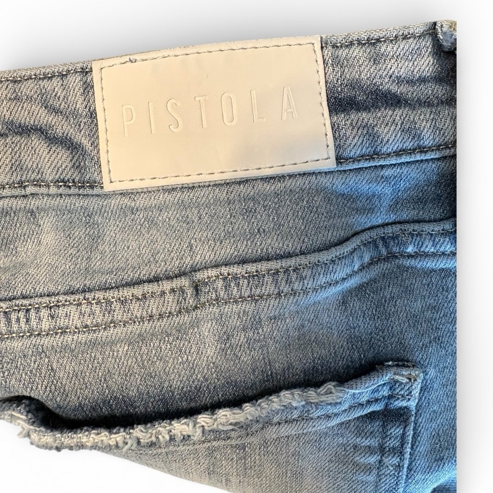 Pistola Distressed Light Wash Straight Leg Jeans Size 32 - Picture 3 of 7
